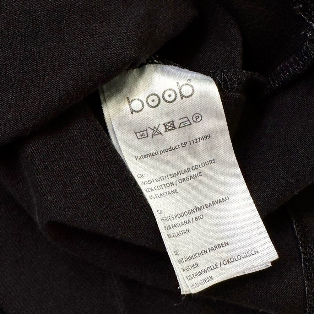 Boob Design Classic Short Sleeve Tee Black Nursing T-Shirt L - Picture 5 of 7